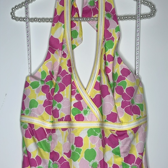 Lilly Pulitzer Pink and Green Floral Midi Dress - Picture 4 of 10